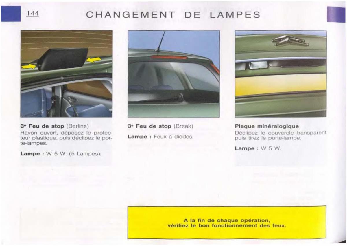 Citroen C5 FL I 1 manuel du proprietaire / page 146