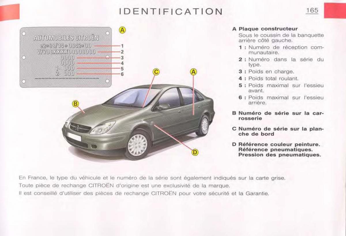 Citroen C5 FL I 1 manuel du proprietaire / page 167