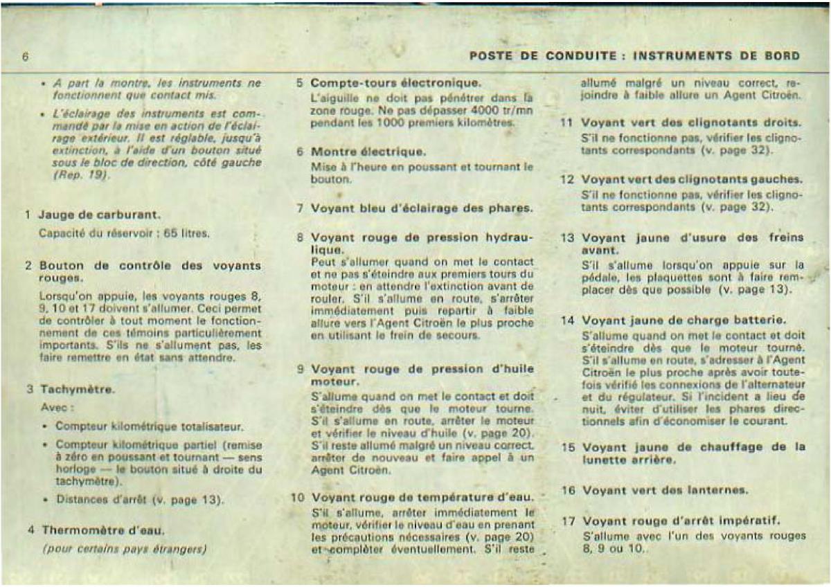 Citroen DS 21 manuel du proprietaire / page 8