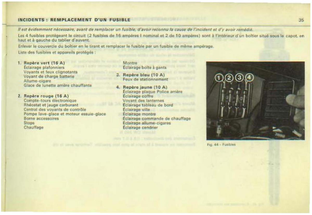 Citroen DS 21 manuel du proprietaire / page 37