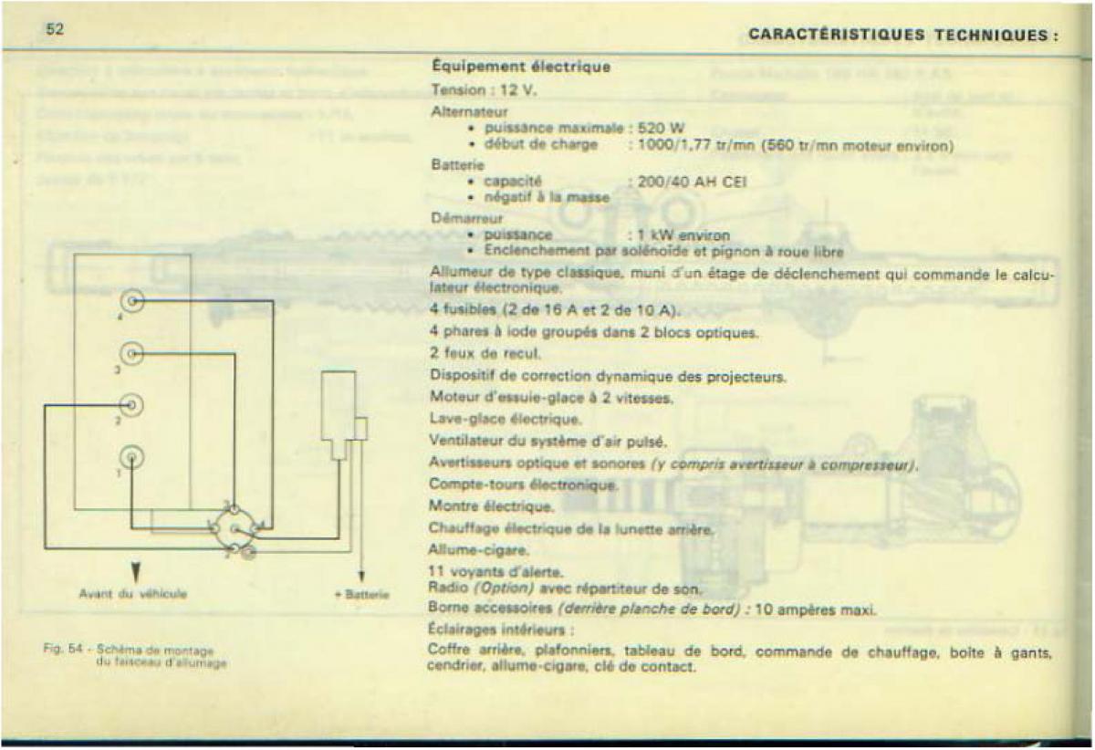 Citroen DS 21 manuel du proprietaire / page 54