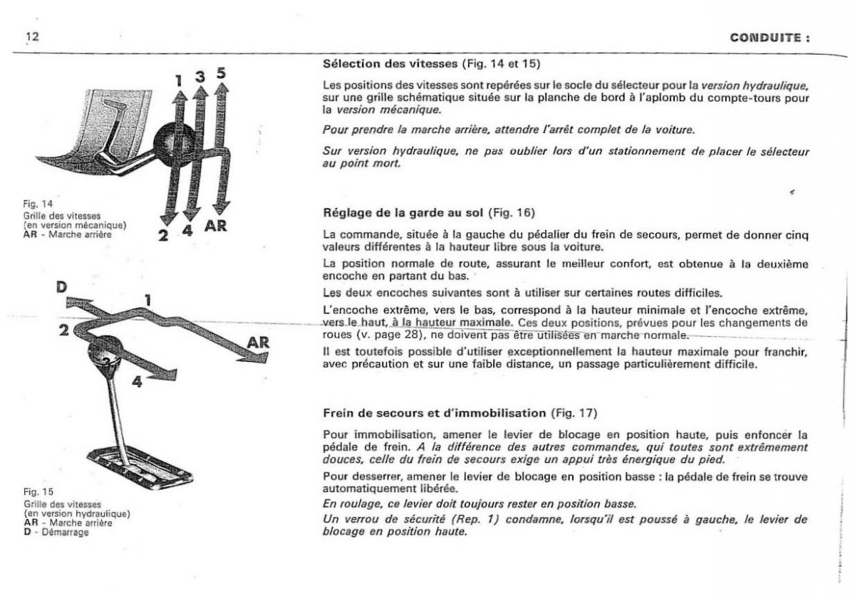 Citroen DS 23 manuel du proprietaire / page 14