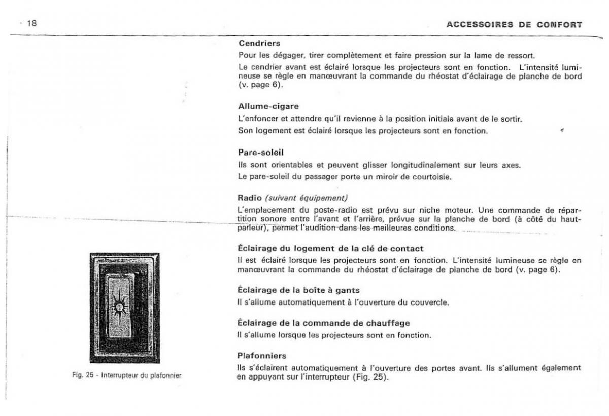 Citroen DS 23 manuel du proprietaire / page 20