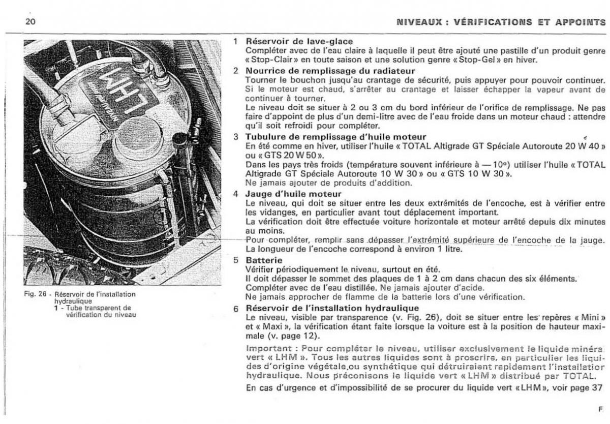 Citroen DS 23 manuel du proprietaire / page 22