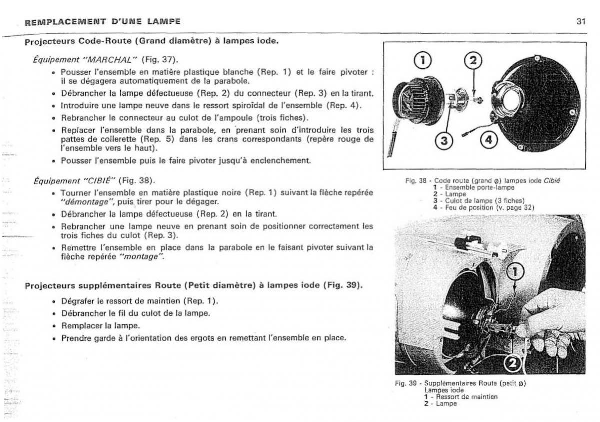 Citroen DS 23 manuel du proprietaire / page 33