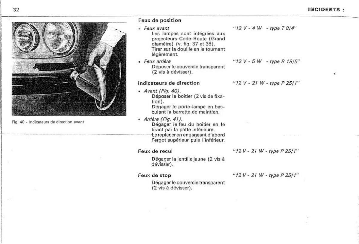 Citroen DS 23 manuel du proprietaire / page 34