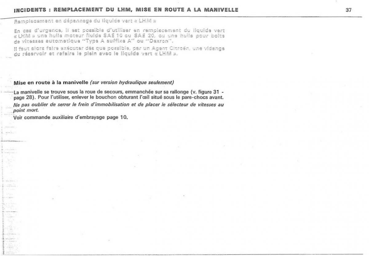 Citroen DS 23 manuel du proprietaire / page 39