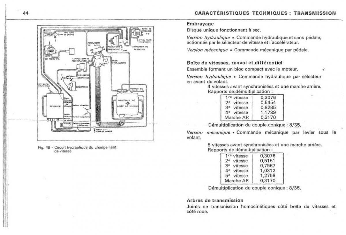 Citroen DS 23 manuel du proprietaire / page 46