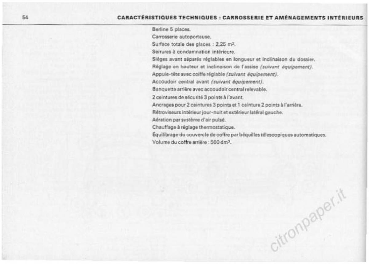 Citroen DS Berline manuel du proprietaire / page 56