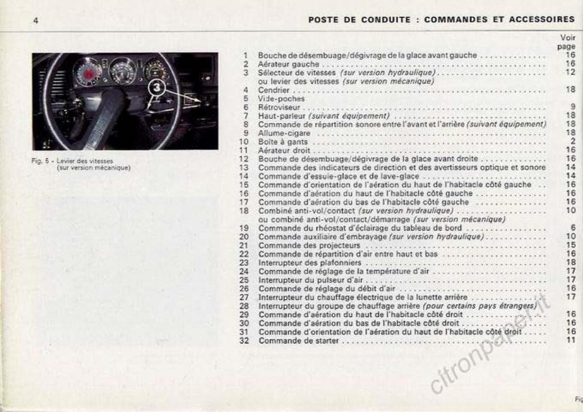 Citroen DS Berline manuel du proprietaire / page 6