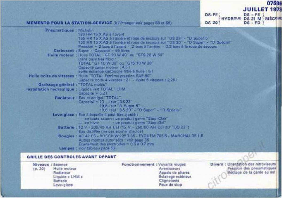 Citroen DS Berline manuel du proprietaire / page 64