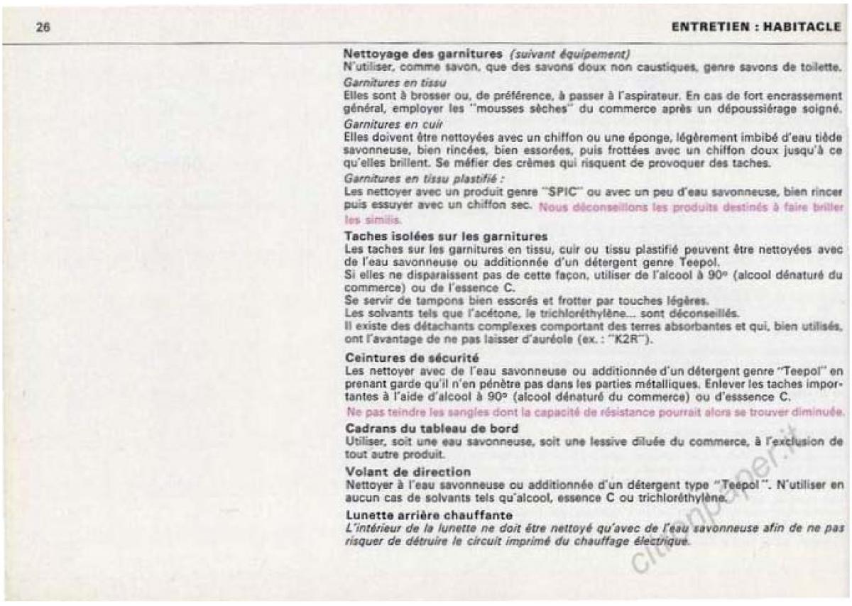 Citroen DS Berline manuel du proprietaire / page 28