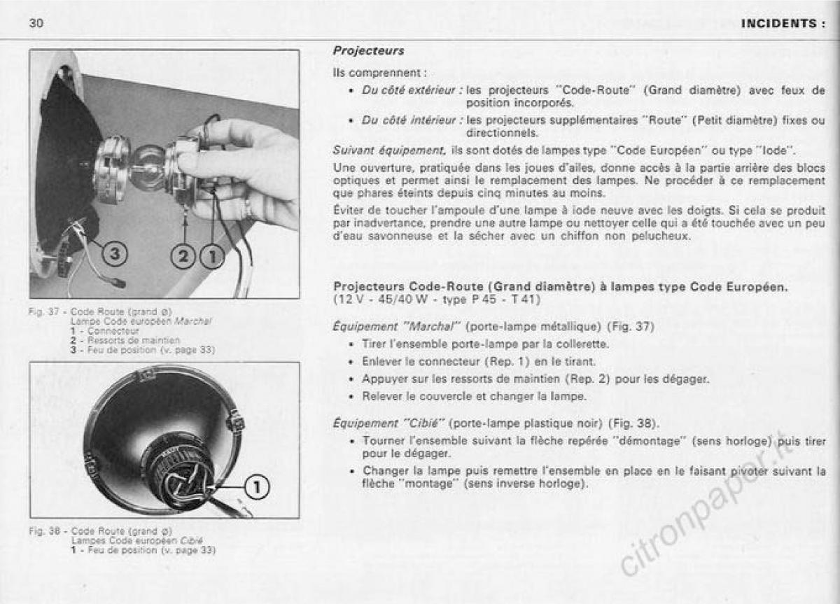 Citroen DS Berline manuel du proprietaire / page 32