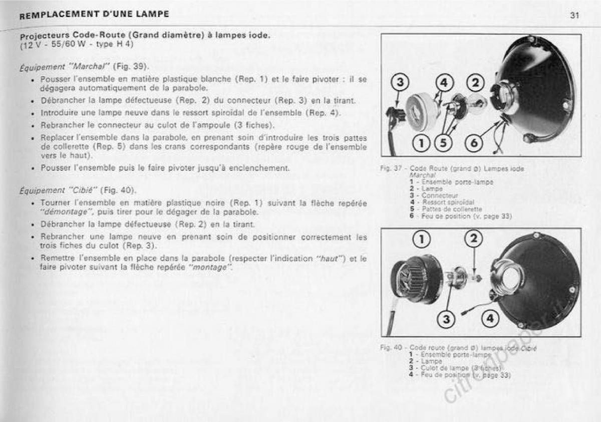 Citroen DS Berline manuel du proprietaire / page 33