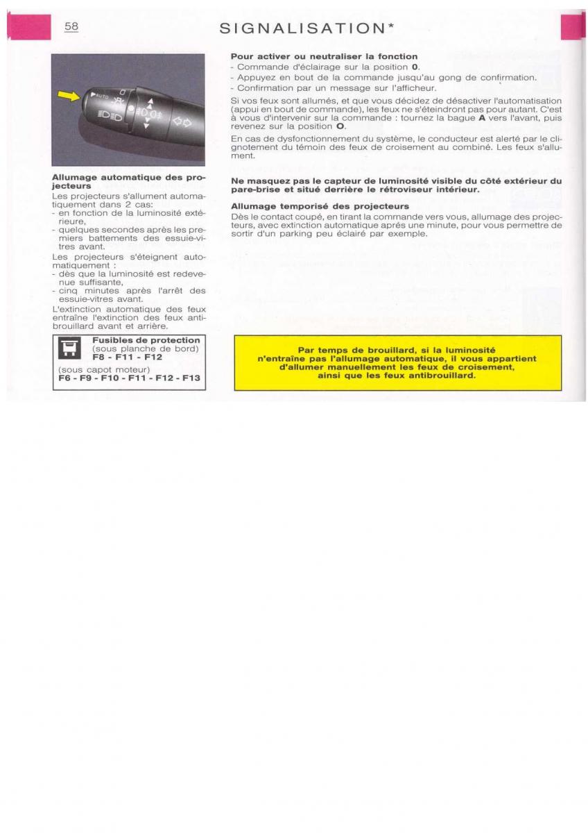 Citroen Xsara manuel du proprietaire / page 59