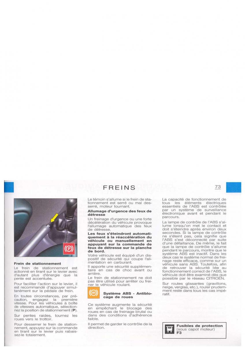 Citroen Xsara manuel du proprietaire / page 74