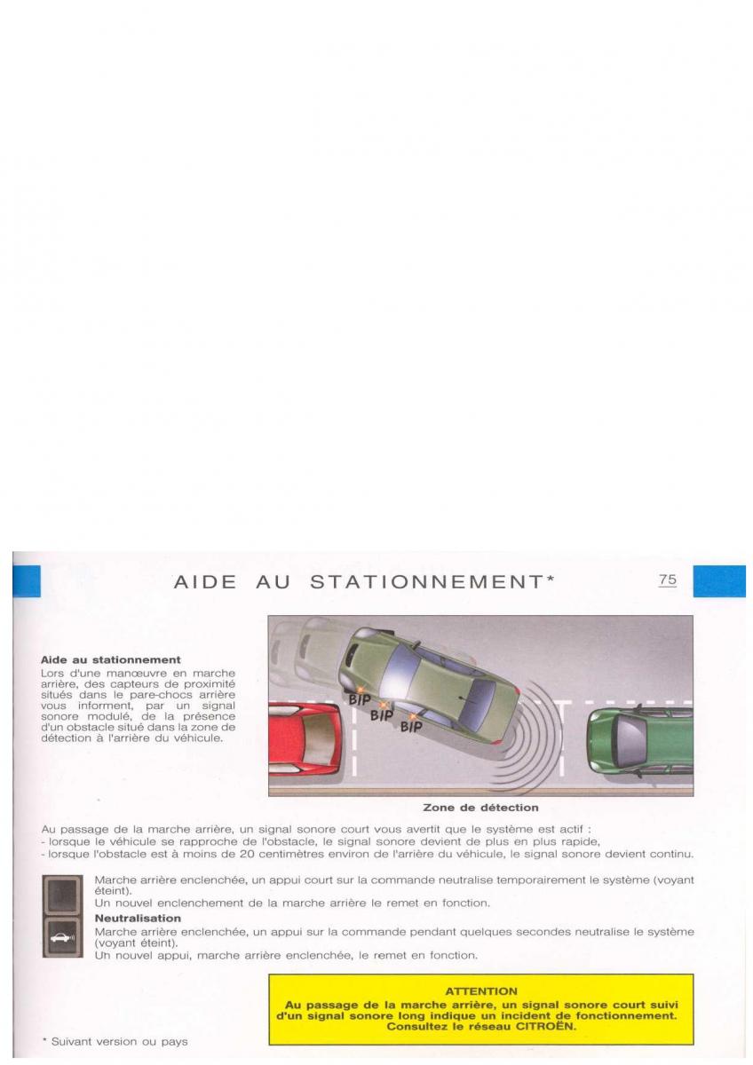 Citroen Xsara manuel du proprietaire / page 76