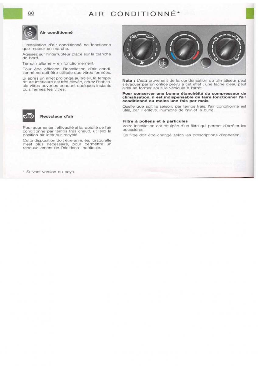 Citroen Xsara manuel du proprietaire / page 80