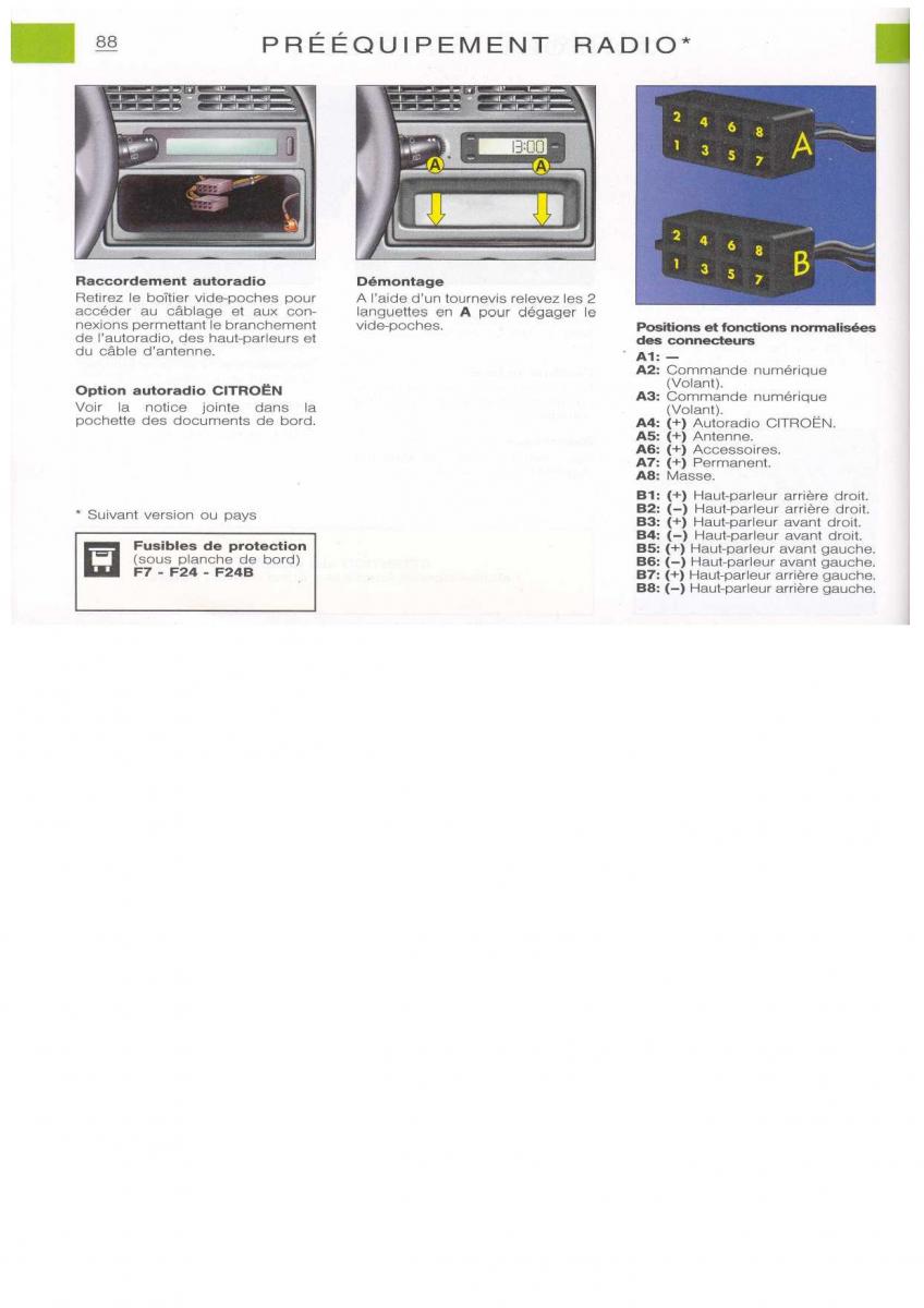 Citroen Xsara manuel du proprietaire / page 88