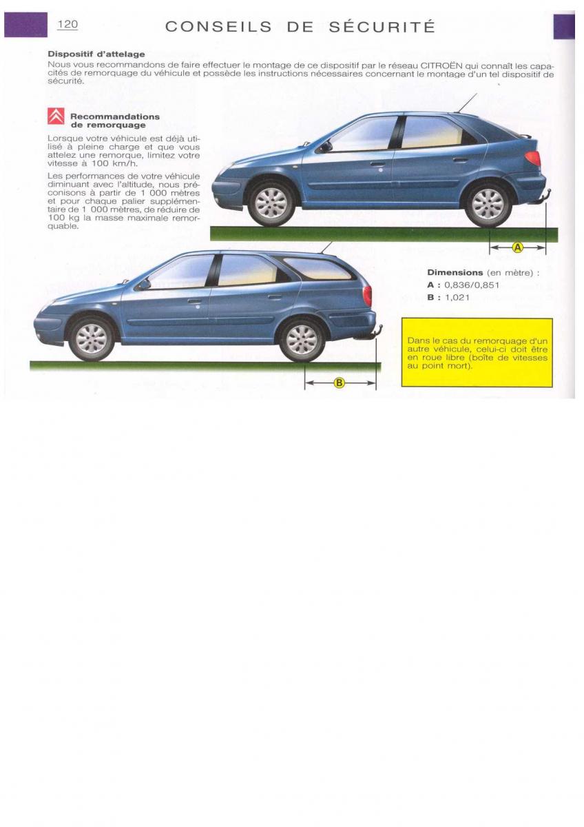 Citroen Xsara manuel du proprietaire / page 119