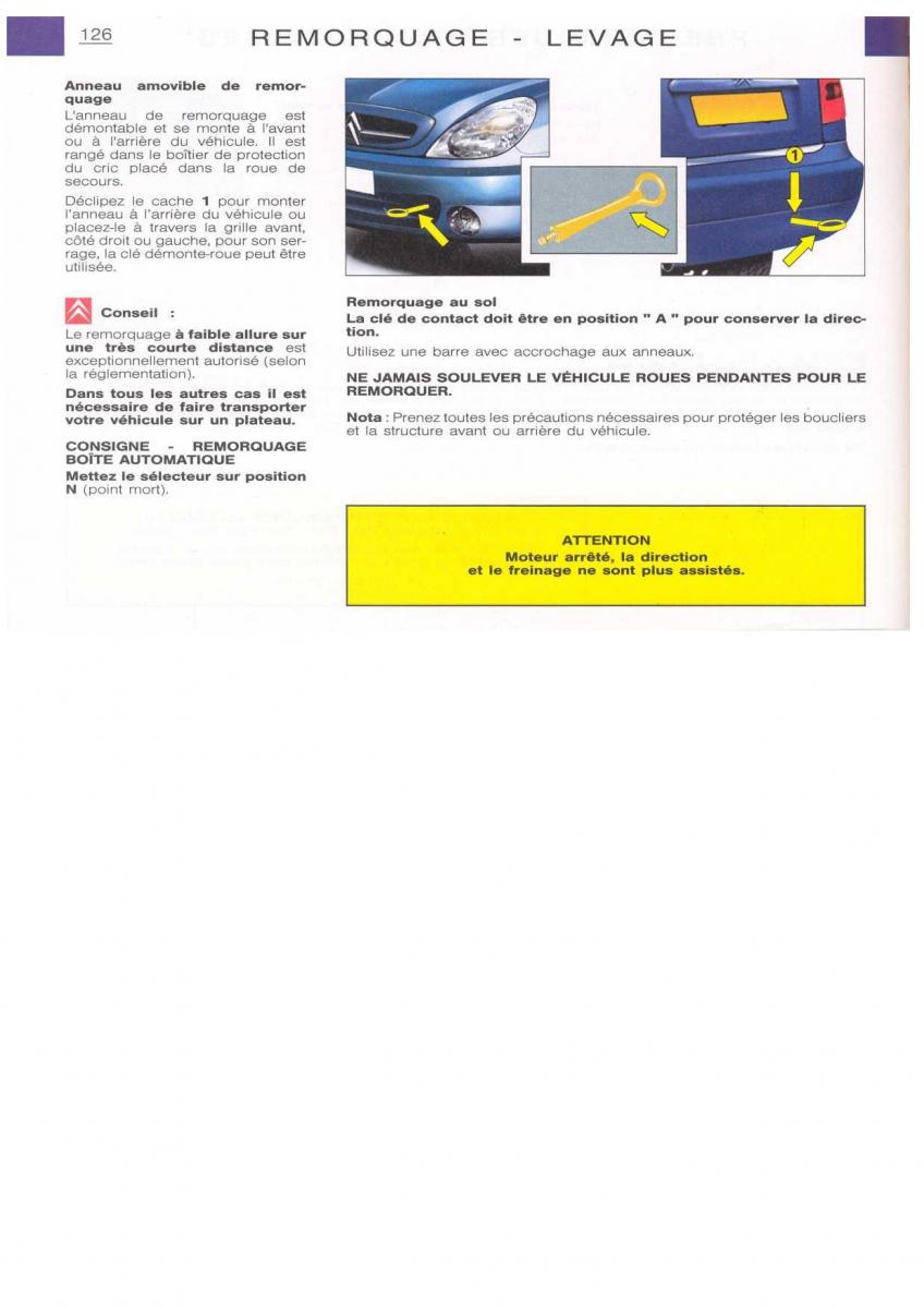 Citroen Xsara manuel du proprietaire / page 125