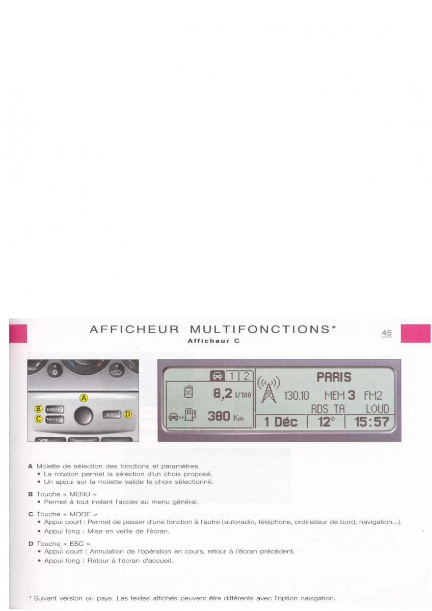 Citroen Xsara manuel du proprietaire / page 46