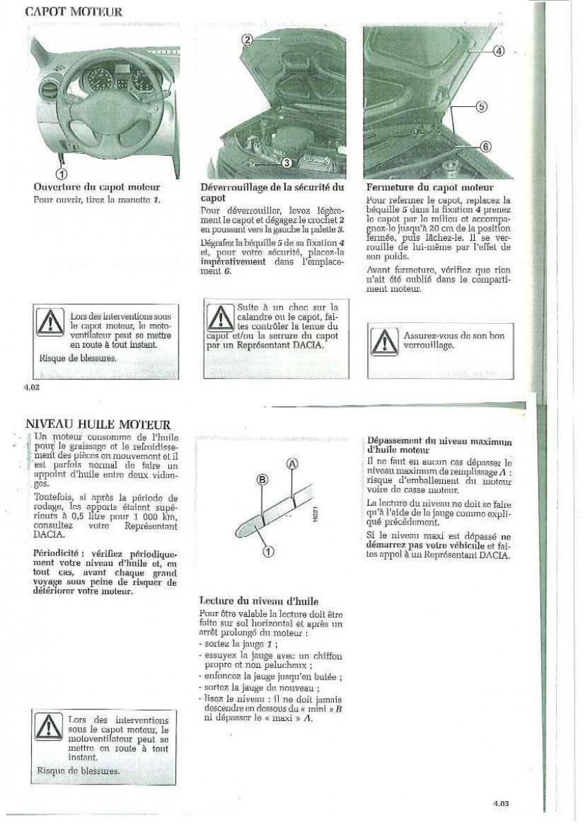 Dacia Logan I 1 manuel du proprietaire / page 46