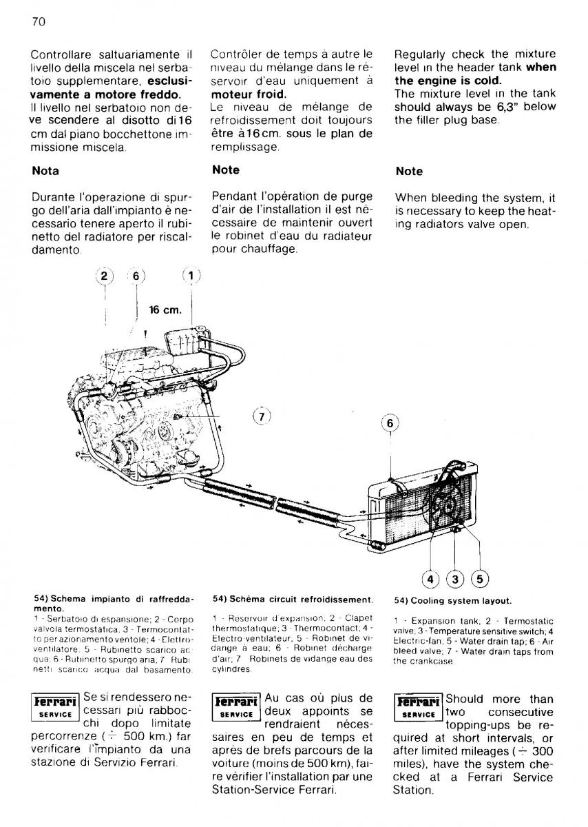 Ferrari Mondial Quattrovalvole manuel du proprietaire / page 69