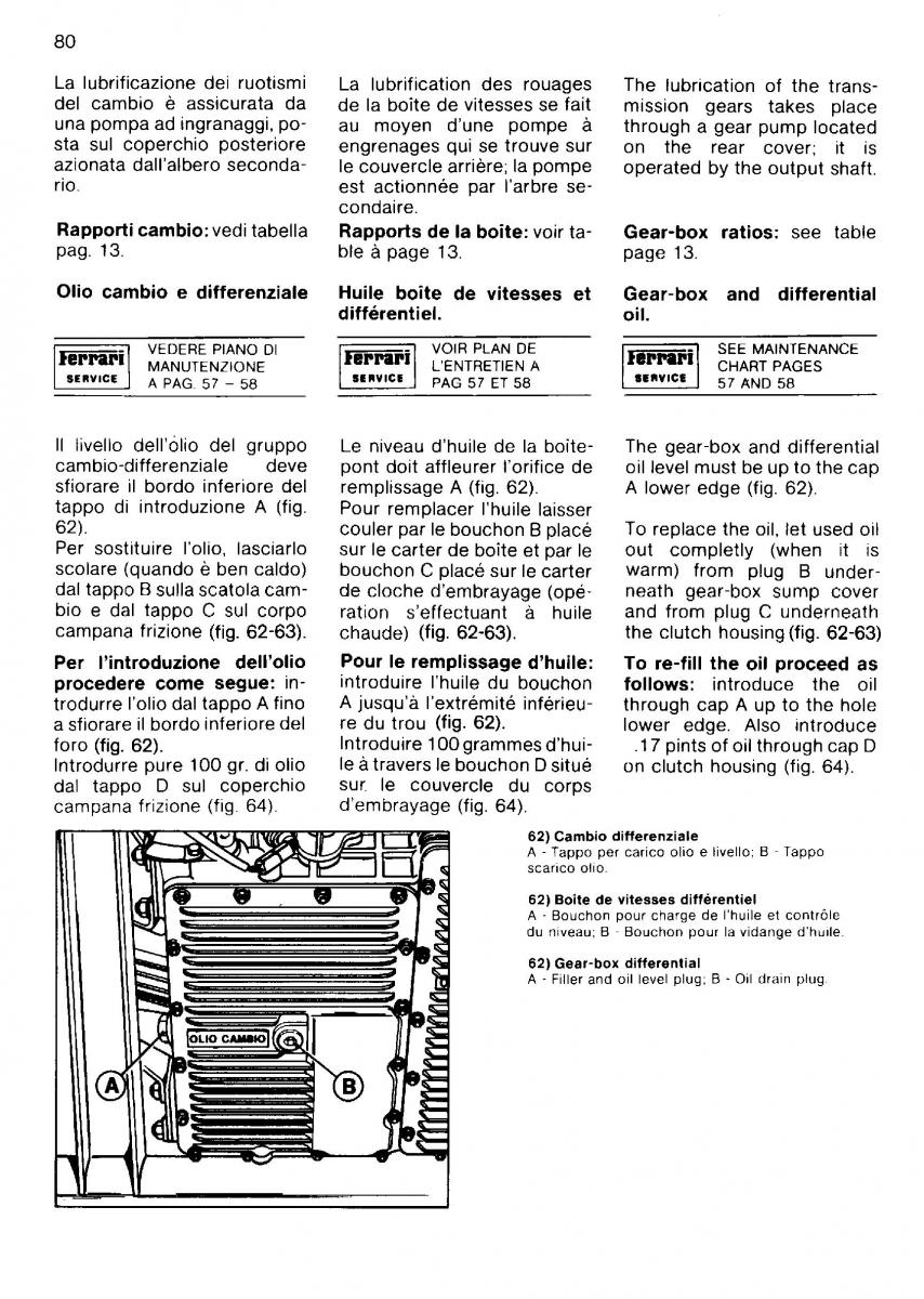 Ferrari Mondial Quattrovalvole manuel du proprietaire / page 79