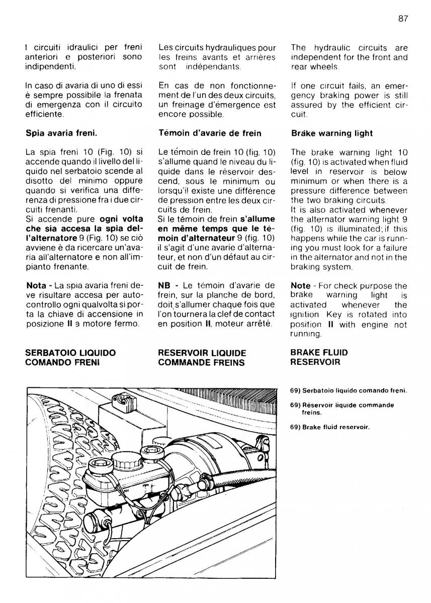 Ferrari Mondial Quattrovalvole manuel du proprietaire / page 86