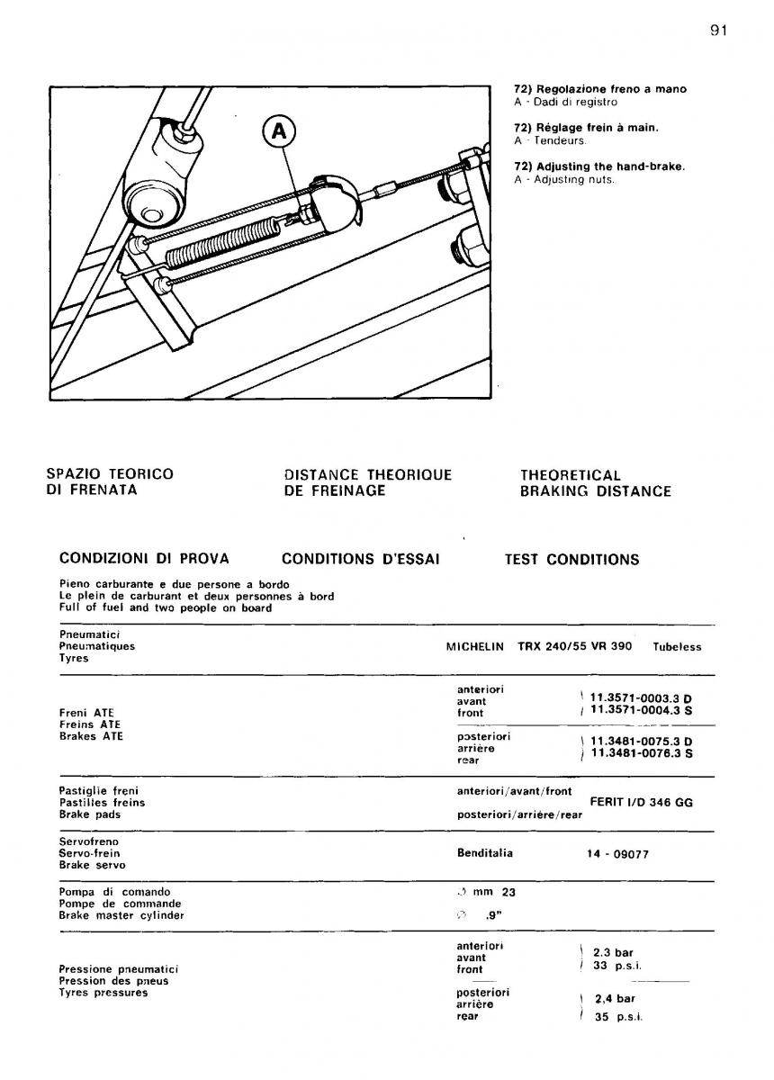 Ferrari Mondial Quattrovalvole manuel du proprietaire / page 90