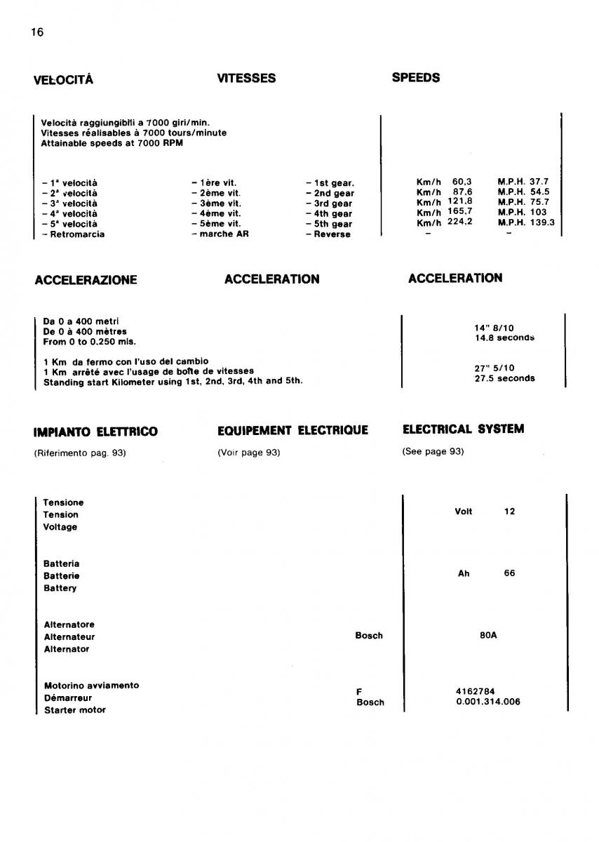 Ferrari Mondial Quattrovalvole manuel du proprietaire / page 17