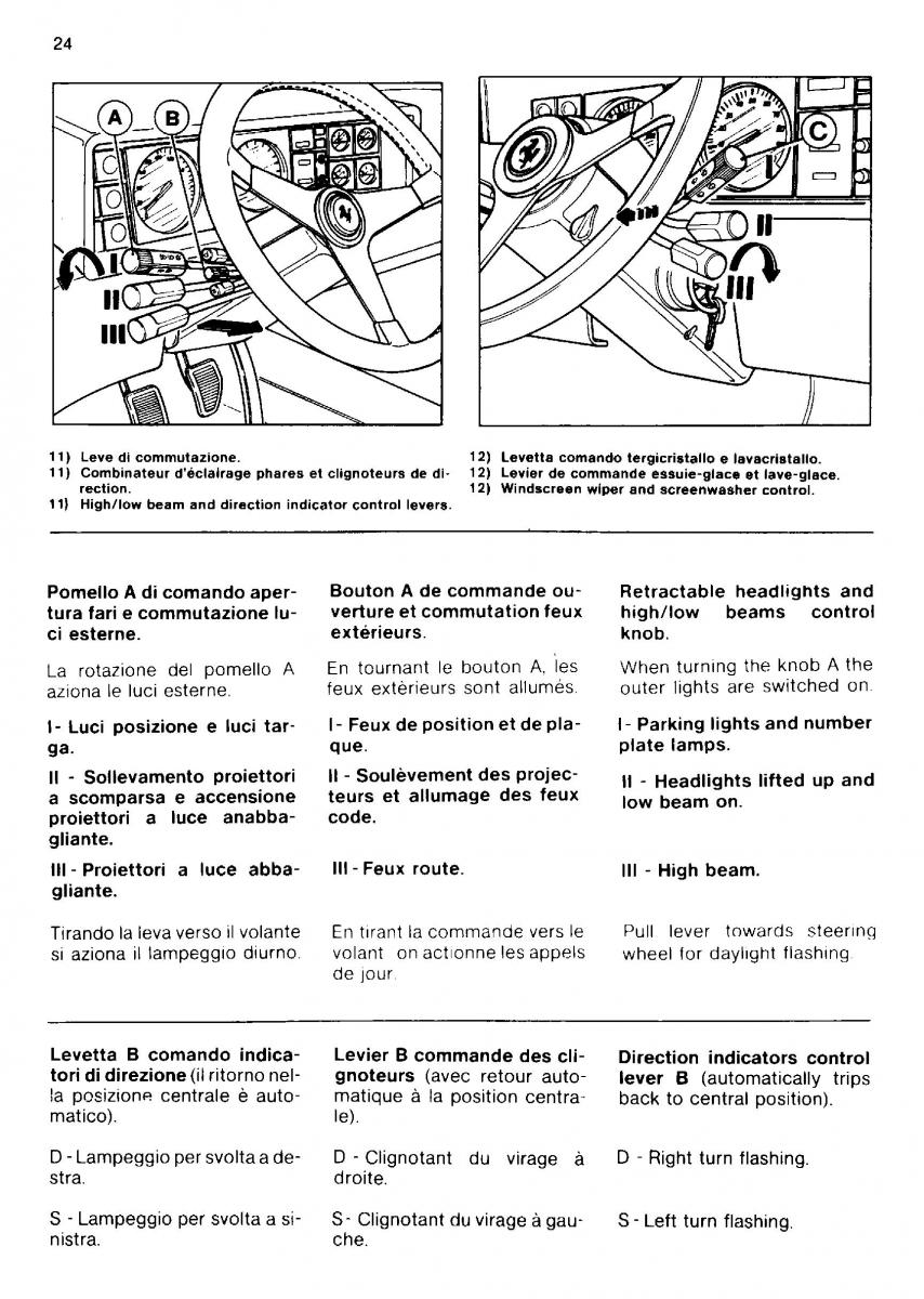 Ferrari Mondial Quattrovalvole manuel du proprietaire / page 24