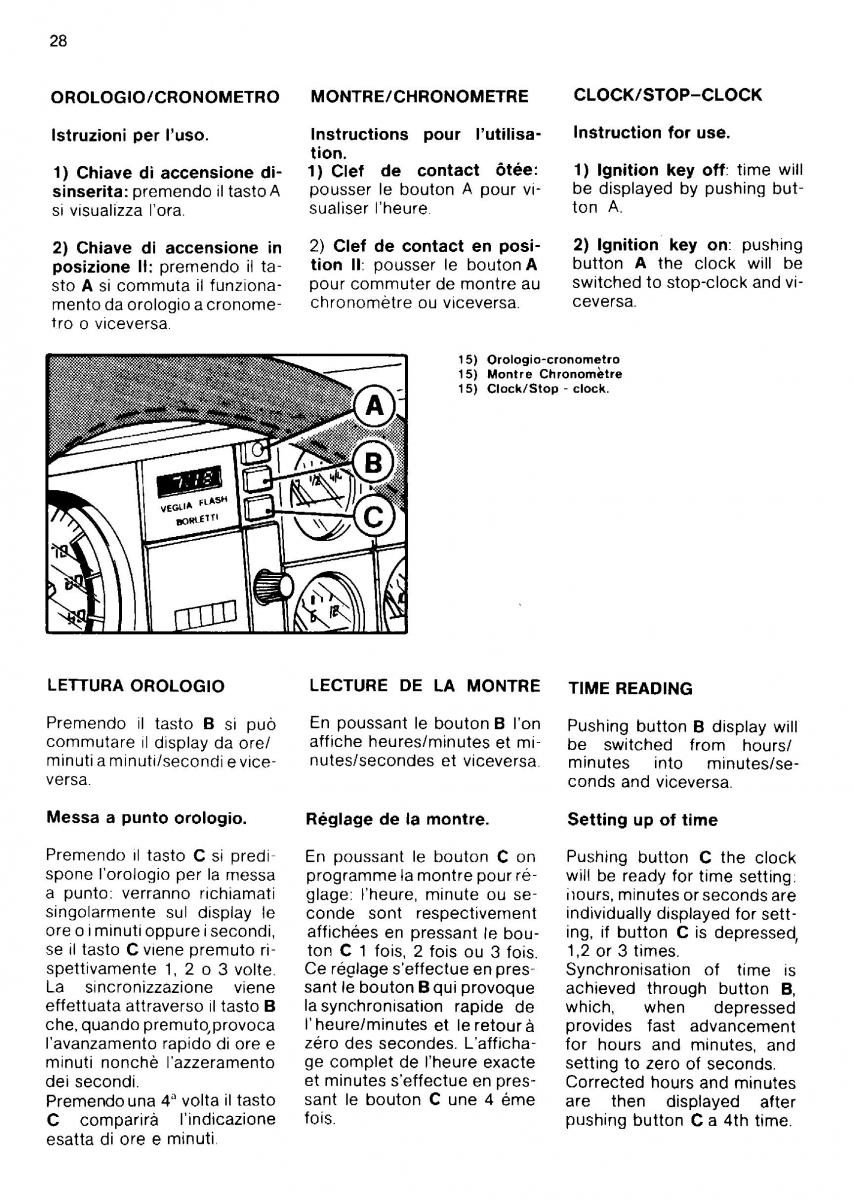 Ferrari Mondial Quattrovalvole manuel du proprietaire / page 28