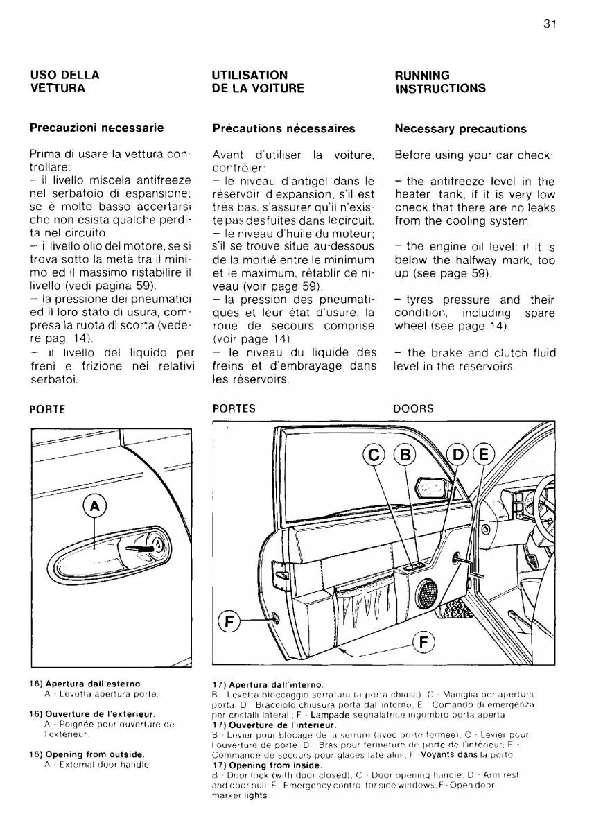 Ferrari Mondial Quattrovalvole manuel du proprietaire / page 31