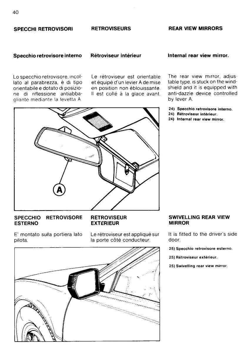 Ferrari Mondial Quattrovalvole manuel du proprietaire / page 40