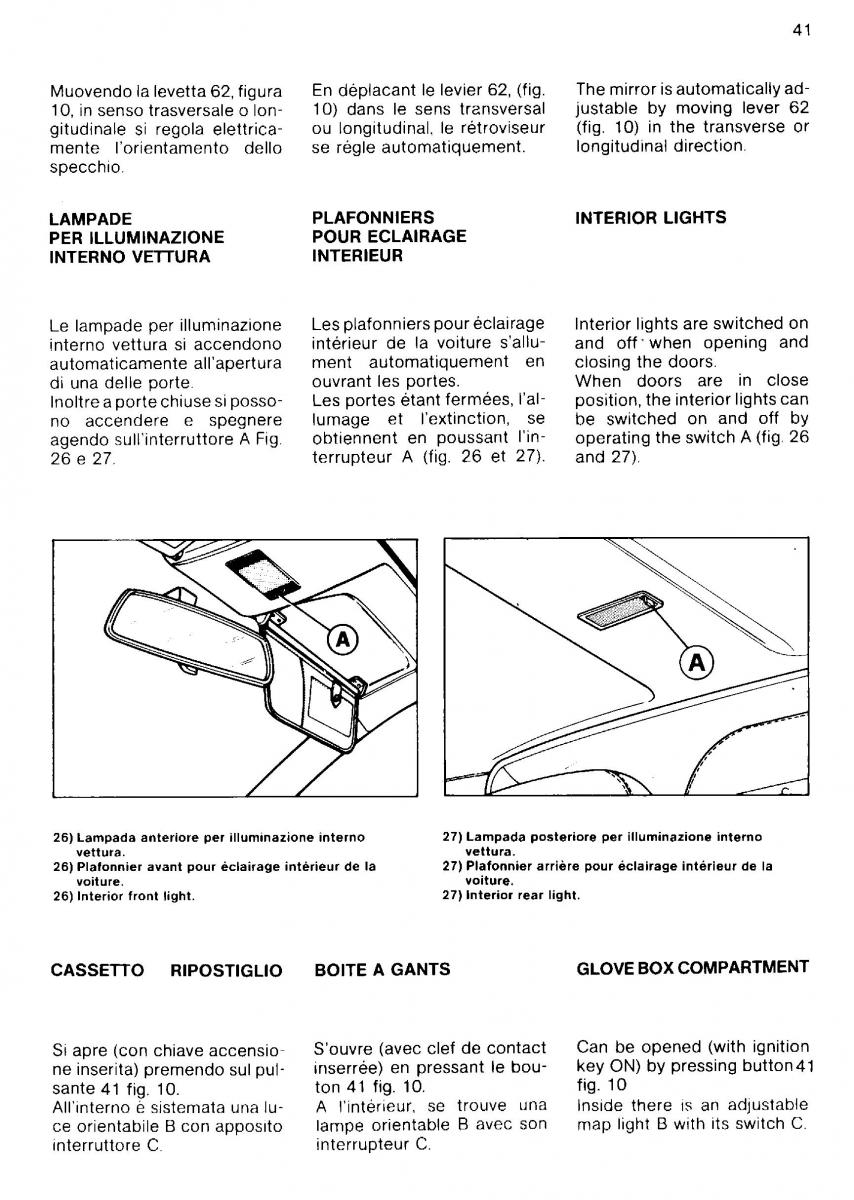 Ferrari Mondial Quattrovalvole manuel du proprietaire / page 41