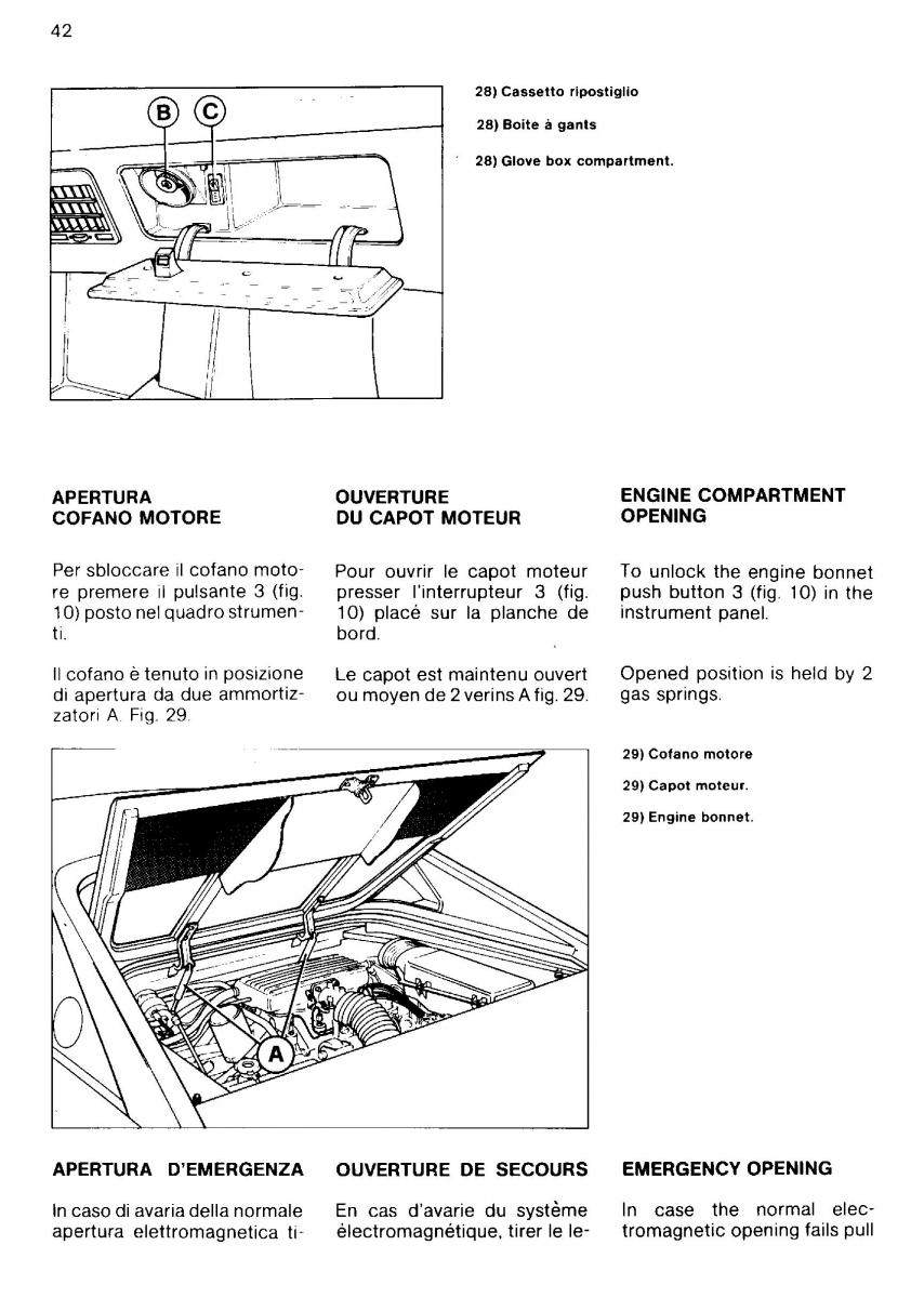 Ferrari Mondial Quattrovalvole manuel du proprietaire / page 42