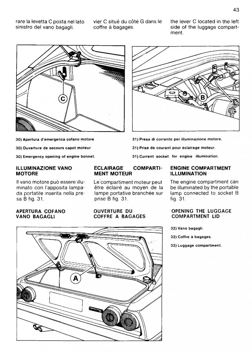 Ferrari Mondial Quattrovalvole manuel du proprietaire / page 43