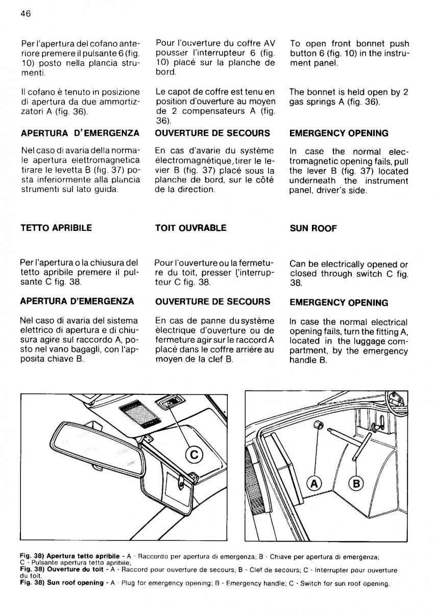 Ferrari Mondial Quattrovalvole manuel du proprietaire / page 46