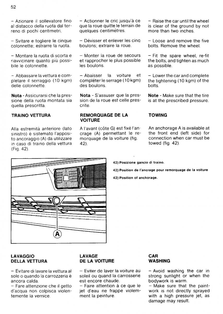 Ferrari Mondial Quattrovalvole manuel du proprietaire / page 51