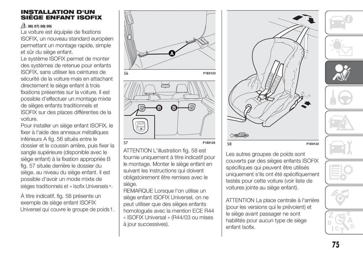 Fiat Punto III 3 manuel du proprietaire / page 77