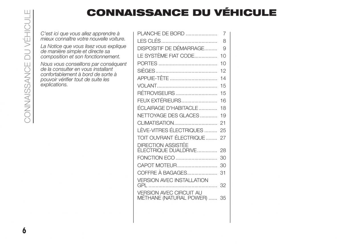 Fiat Punto III 3 manuel du proprietaire / page 8