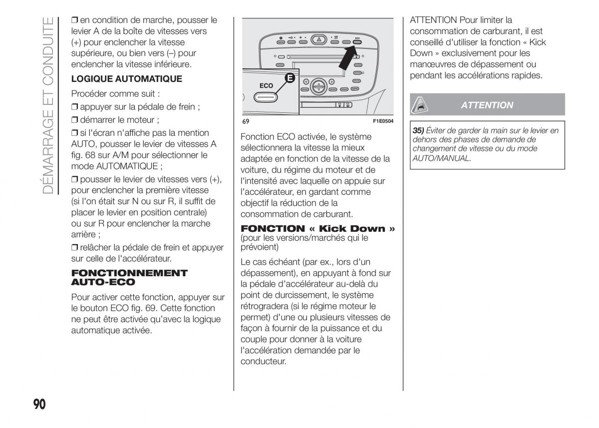 Fiat Punto III 3 manuel du proprietaire / page 92