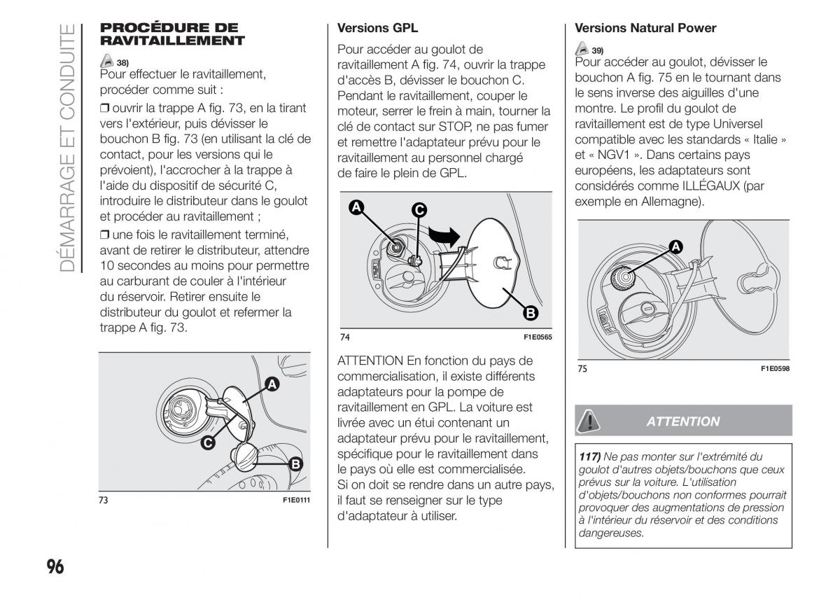 Fiat Punto III 3 manuel du proprietaire / page 98