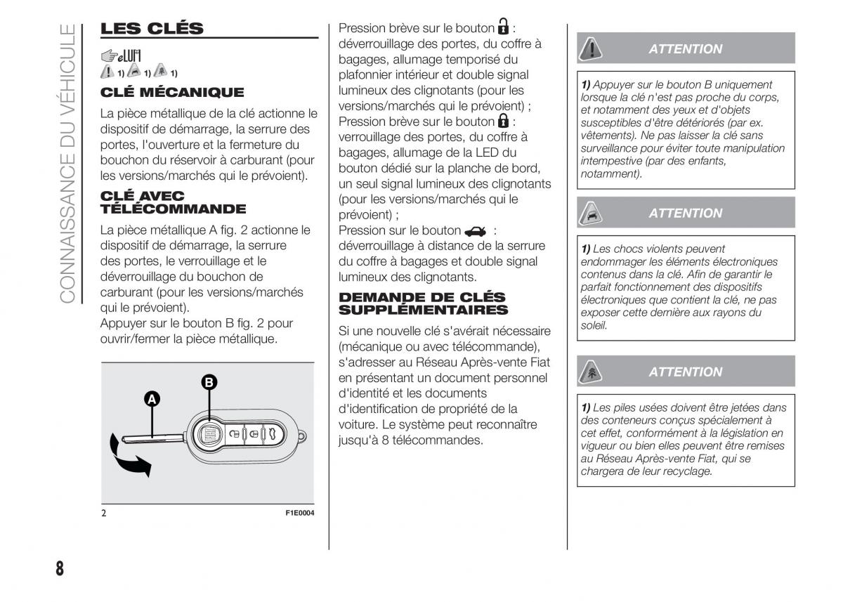 Fiat Punto III 3 manuel du proprietaire / page 10