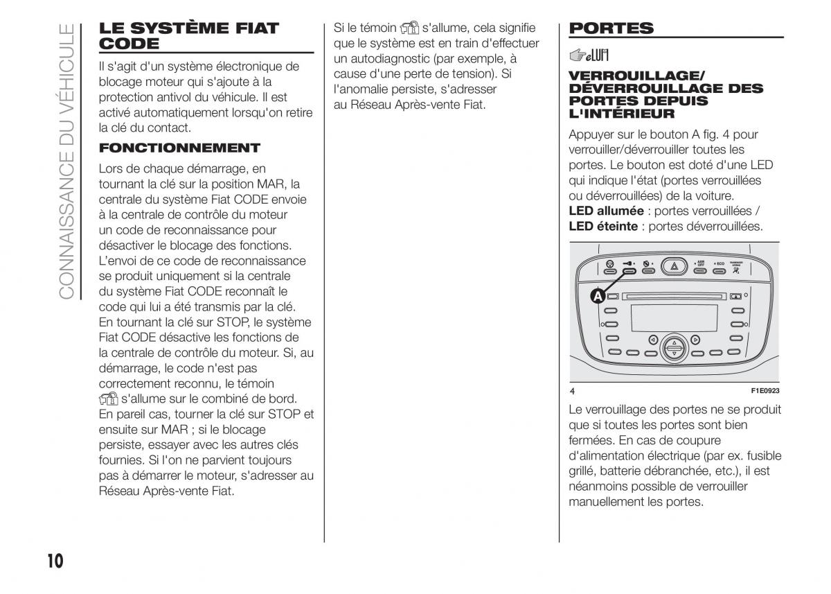 Fiat Punto III 3 manuel du proprietaire / page 12