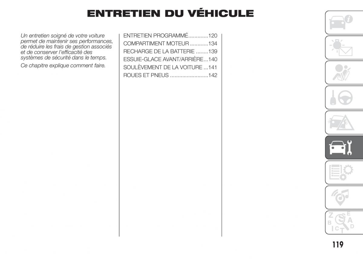 Fiat Punto III 3 manuel du proprietaire / page 121