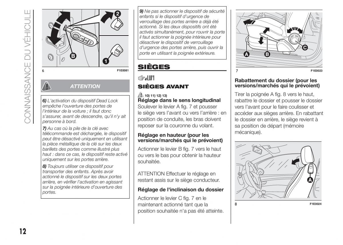 Fiat Punto III 3 manuel du proprietaire / page 14