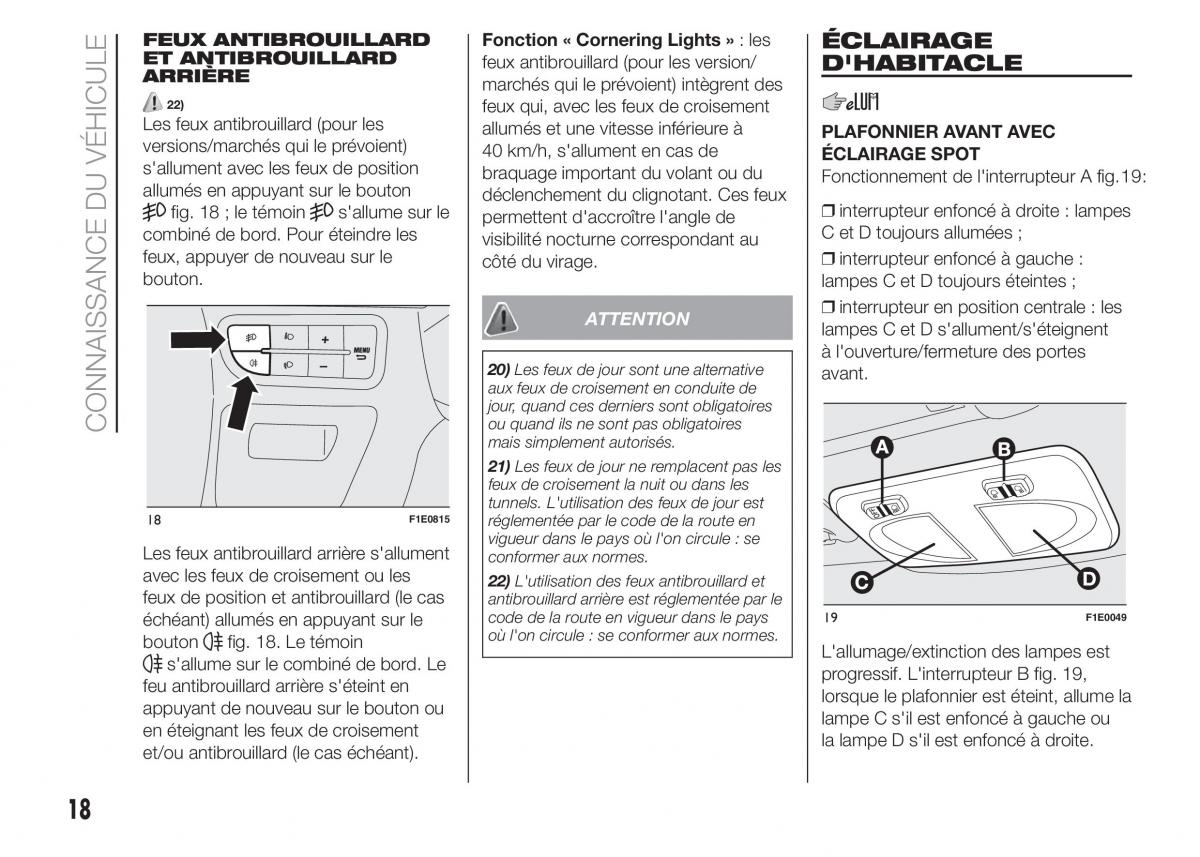 Fiat Punto III 3 manuel du proprietaire / page 20